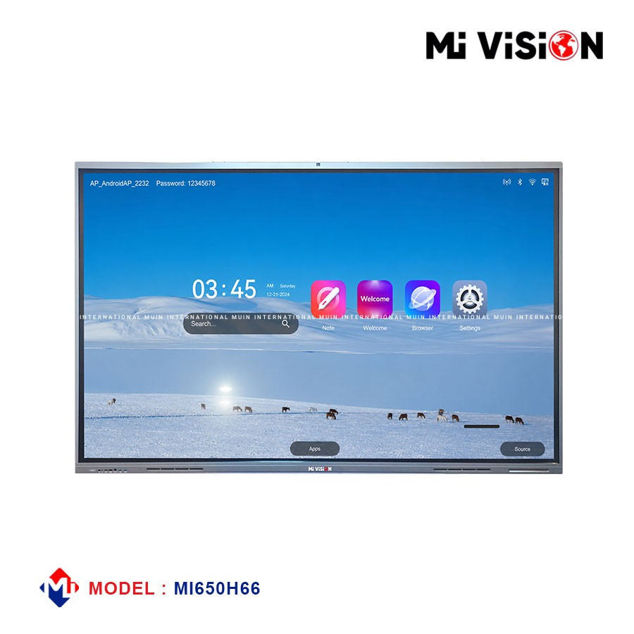 Mi-Vision 65" 4K Smart Interactive Display [MI650H66] (8GB RAM & 128GB ROM | Quad Core)